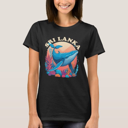 Blauwe walvis spotten in Sri Lanka T-shirt (Voorkant)
