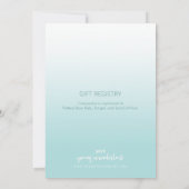 Blauwe walvis, stijlvolle babydouche-uitnodigingen kaart (Achterkant)