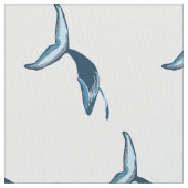 Blauwe walvis stof (Close Up)