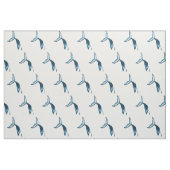 Blauwe walvis stof (Fat Quarter)