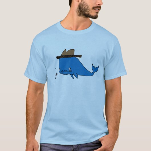 Blauwe walvis t-shirt (Voorkant)