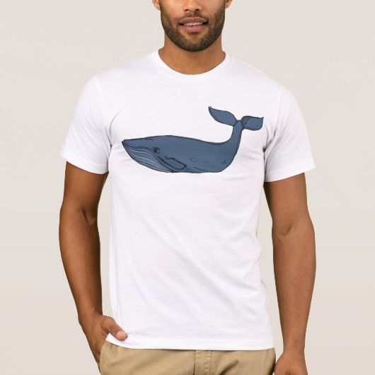 Blauwe walvis t-shirt (Voorkant)