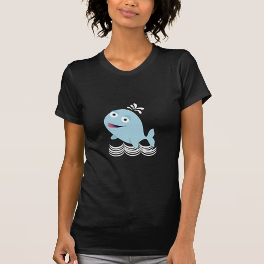 Blauwe walvis t-shirt (Voorkant)
