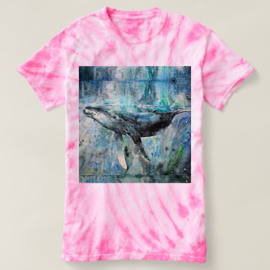 Blauwe walvis t-shirt (Design voorkant)