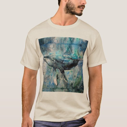 Blauwe walvis t-shirt (Voorkant)
