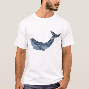Blauwe walvis t-shirt