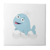 Blauwe walvis tegeltje (Voorkant)
