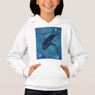 Blauwe walvis-trui bedrukt aan beide zijden