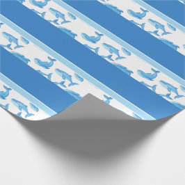 Blauwe walvis Zee Cadeaupapier