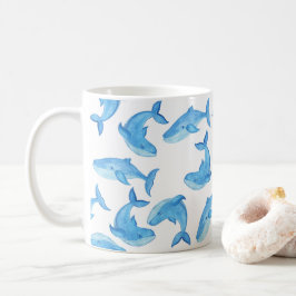 Blauwe walvis Zee Cute Beach Koffiemok