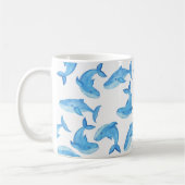 Blauwe walvis Zee Cute Beach Koffiemok (Links)