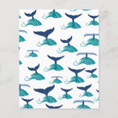 Blauwe walvis Zee Dierlijke Oceaan Mariene Flyer (Achterkant)