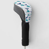 Blauwe walvis Zee Dierlijke Oceaan Mariene Golfheadcover (Schuin)