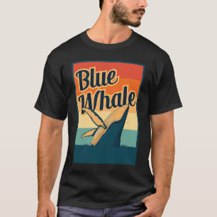 Blauwe Walvis Zee Duiken Maritieme Golven Natuur B T-shirt