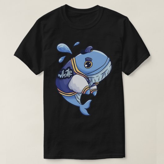 Blauwe walvis — Zee T-shirt (Design voorkant)