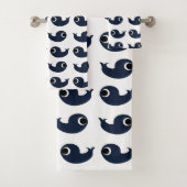 Blauwe walvis — zeebodem bad handdoek (Insitu)