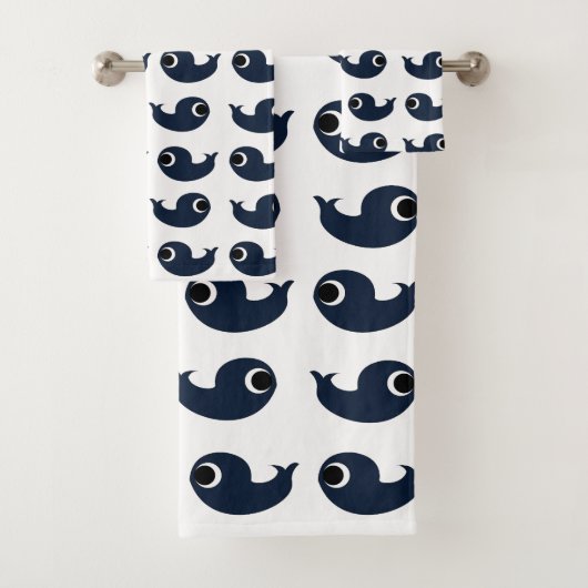 Blauwe walvis — zeebodem bad handdoek (Insitu)