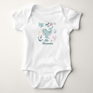 Blauwe Walvis Zeeleven Baby Oceaan Marien Leven Romper