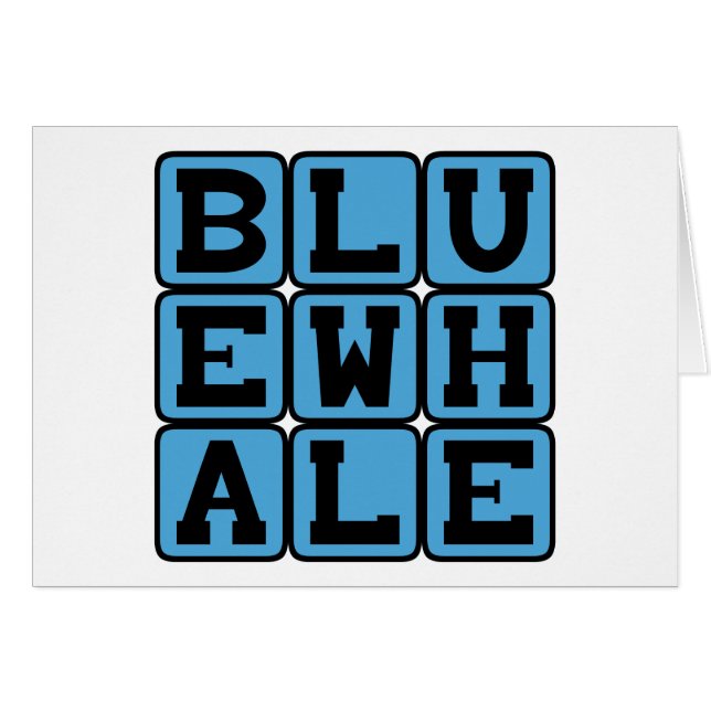 Blauwe walvis, zeezoogdier (Voorkant Horizontaal)