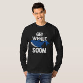 Blauwe Walvis Zeezoogdier & Walvisspotten T-shirt (Voorkant volledig)