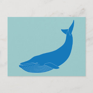 Blauwe walvis zeezoogdieren briefkaart