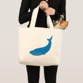 Blauwe walvis zeezoogdieren grote tote bag (Voorkant (product))