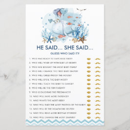 Blauwe walvis, zei hij, ze zei spel