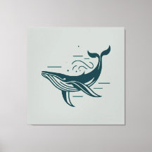 Blauwe walvis zwemmen illustratie