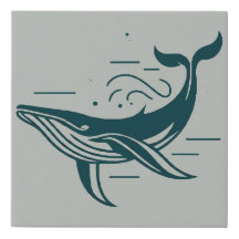 Blauwe walvis zwemmen illustratie