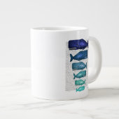 Blauwe walvisfamilie grote koffiekop (Voorkant rechts)