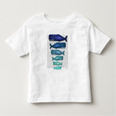 Blauwe walvisfamilie kinder shirts (Voorkant)