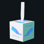 blauwe walvissen aangepast decoratie<br><div class="desc">Onderwater blauwe walvissen zwemmen om te personaliseren</div>