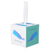 blauwe walvissen aangepast decoratie (Voorkant hoekig)