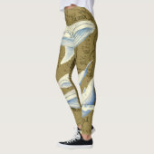 Blauwe walvissen Olive Green Leggings (Links)