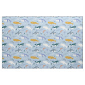 Blauwe walvissen stof (Fat Quarter)