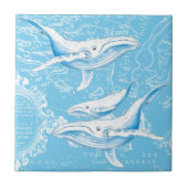 Blauwe walvissen tegeltje (Voorkant)