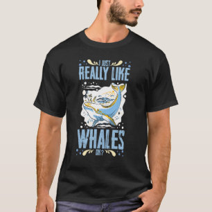 Blauwe Walvisstaart Bultrugwalvissen Citaten Recht T-shirt
