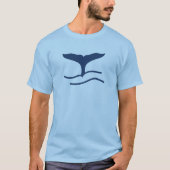 Blauwe walvisstaart silhouette T-Shirt (Voorkant)