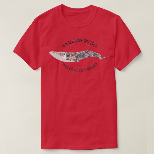 Blauwe walvisvervuiling t-shirt (Design voorkant)
