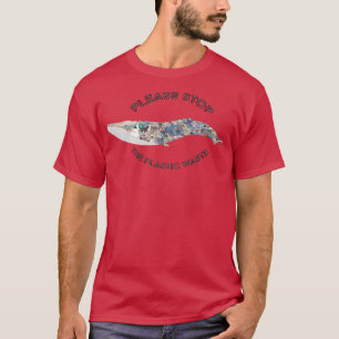 Blauwe walvisvervuiling t-shirt