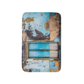 Blauwe wand en deur badmat (Voorkant Verticaal)