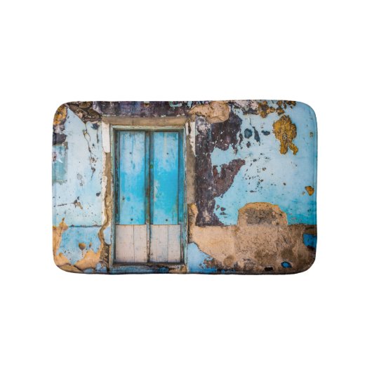 Blauwe wand en deur badmat (Voorkant)