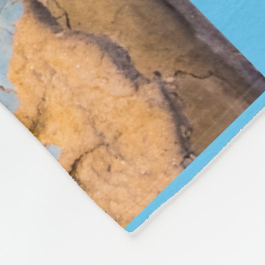 Blauwe wand en deur fleece deken (Hoek)