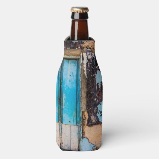 Blauwe wand en deur flesjeskoeler (Fles Voorkant)