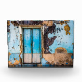 Blauwe wand en deur fotoblokken (Voorkant)