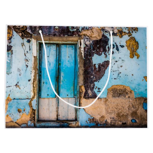 Blauwe wand en deur groot cadeauzakje (Achterkant)