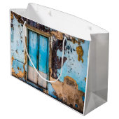 Blauwe wand en deur groot cadeauzakje (Achterkant Gekanteld)