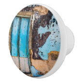 Blauwe wand en deur keramische knop (Rechts)