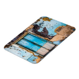 Blauwe wand en deur magneet