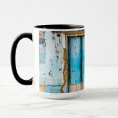 Blauwe wand en deur mok (Links)